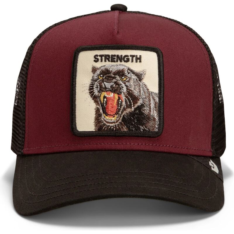 petten-gebogen-rood-snapback-strength-panther-original-recipe-the-farm-goorin-bros