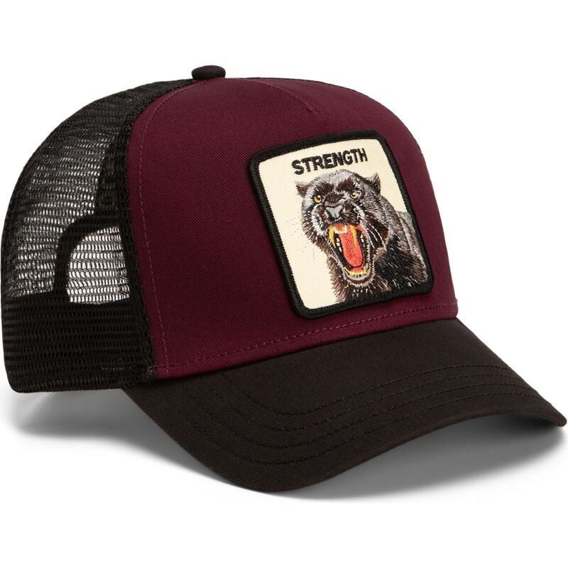 petten-gebogen-rood-snapback-strength-panther-original-recipe-the-farm-goorin-bros