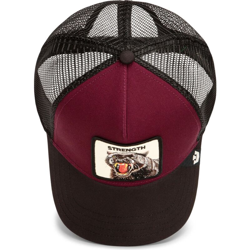 petten-gebogen-rood-snapback-strength-panther-original-recipe-the-farm-goorin-bros