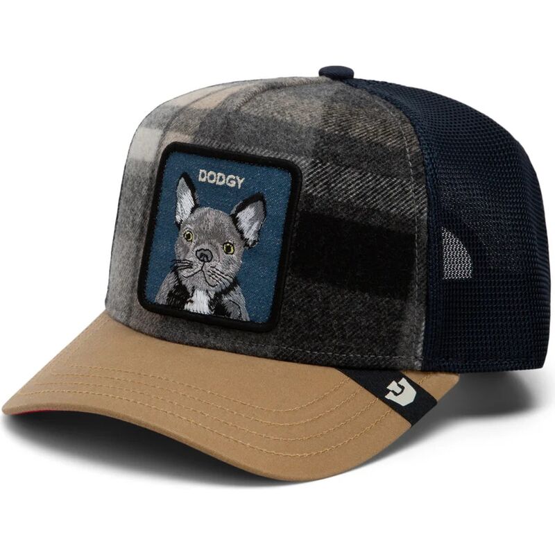 petten-gebogen-meerkleurig-snapback-brit-frenchie-check-mate-dodgy-the-farm-goorin-bros