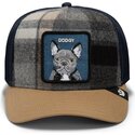 petten-gebogen-meerkleurig-snapback-brit-frenchie-check-mate-dodgy-the-farm-goorin-bros