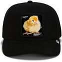 petten-gebogen-zwart-snapback-black-out-chick-blackened-metallic-hot-the-farm-goorin-bros