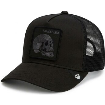 Petten gebogen zwart snapback Tonal Skull Full Intent Cancelled The Farm Goorin Bros.