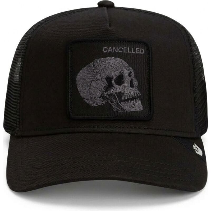 petten-gebogen-zwart-snapback-tonal-skull-full-intent-cancelled-the-farm-goorin-bros