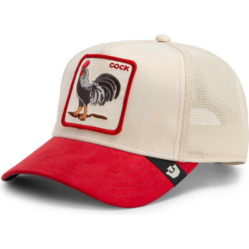 petten-gebogen-rood-snapback-the-suede-rooster-microsuede-cock-the-farm-goorin-bros