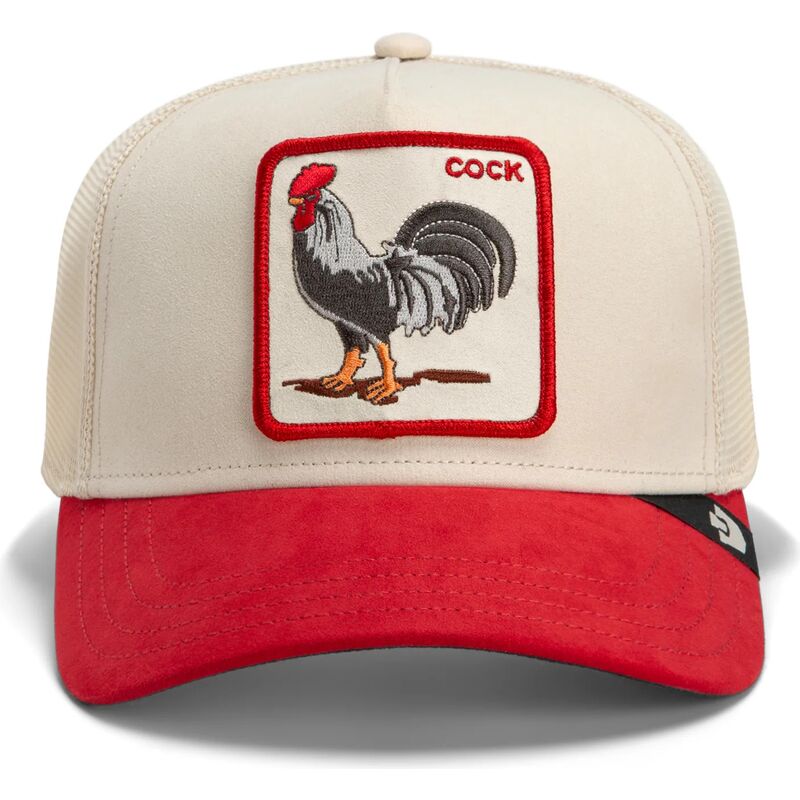 petten-gebogen-rood-snapback-the-suede-rooster-microsuede-cock-the-farm-goorin-bros