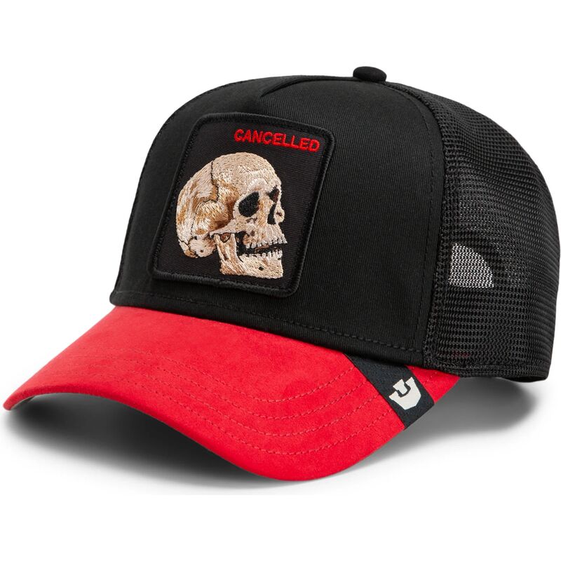 petten-gebogen-zwart-snapback-cancelled-skull-microsuede-the-farm-goorin-bros