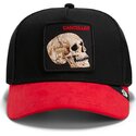 petten-gebogen-zwart-snapback-cancelled-skull-microsuede-the-farm-goorin-bros