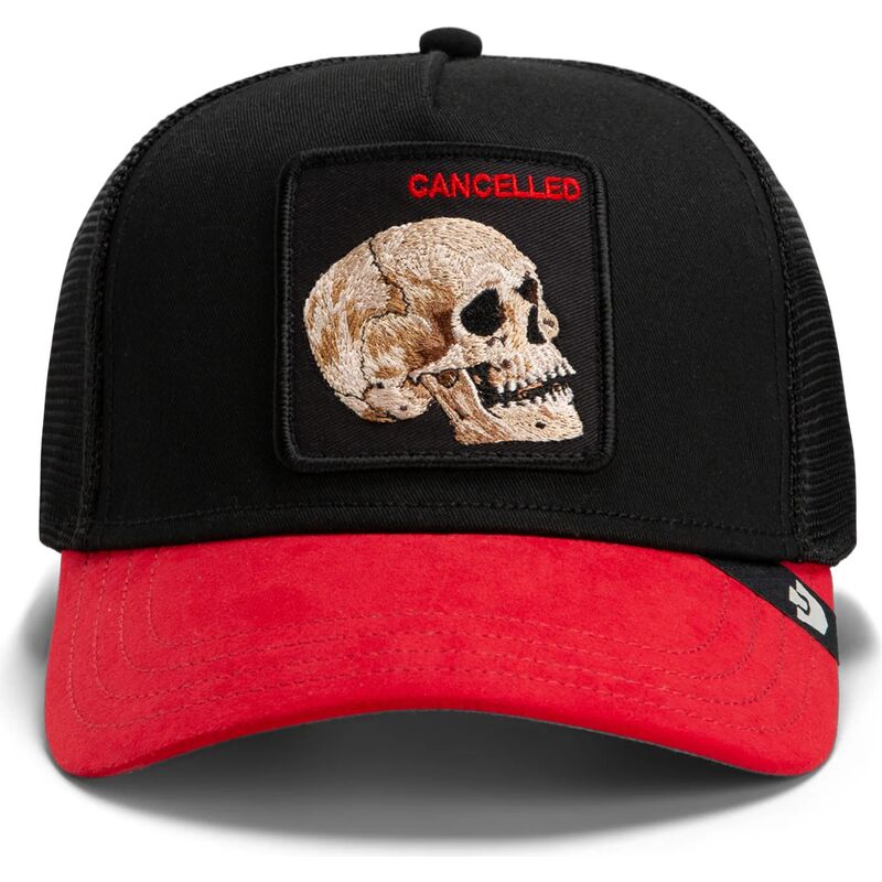 petten-gebogen-zwart-snapback-cancelled-skull-microsuede-the-farm-goorin-bros