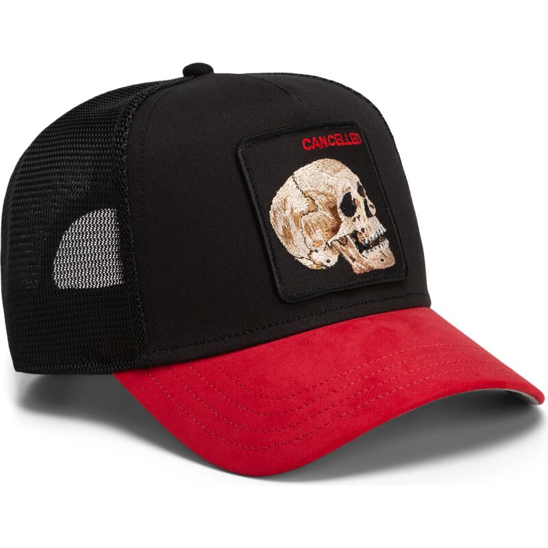 petten-gebogen-zwart-snapback-cancelled-skull-microsuede-the-farm-goorin-bros