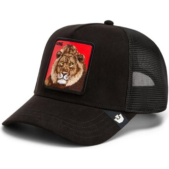 Petten gebogen zwart snapback Re Leone Rosso Microsuede King The Farm Goorin Bros.