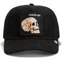 petten-gebogen-zwart-snapback-suede-cancelled-skull-microsuede-the-farm-goorin-bros