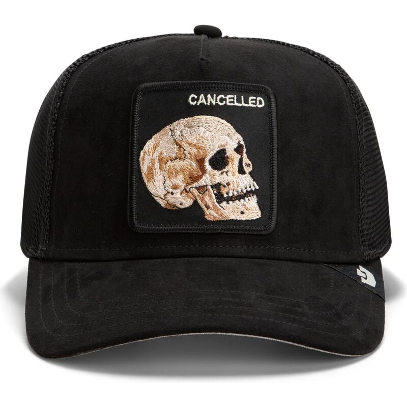 petten-gebogen-zwart-snapback-suede-cancelled-skull-microsuede-the-farm-goorin-bros petten-gebogen-zwart-snapback-suede-cancelled-skull-microsuede-the-farm-goorin-bros