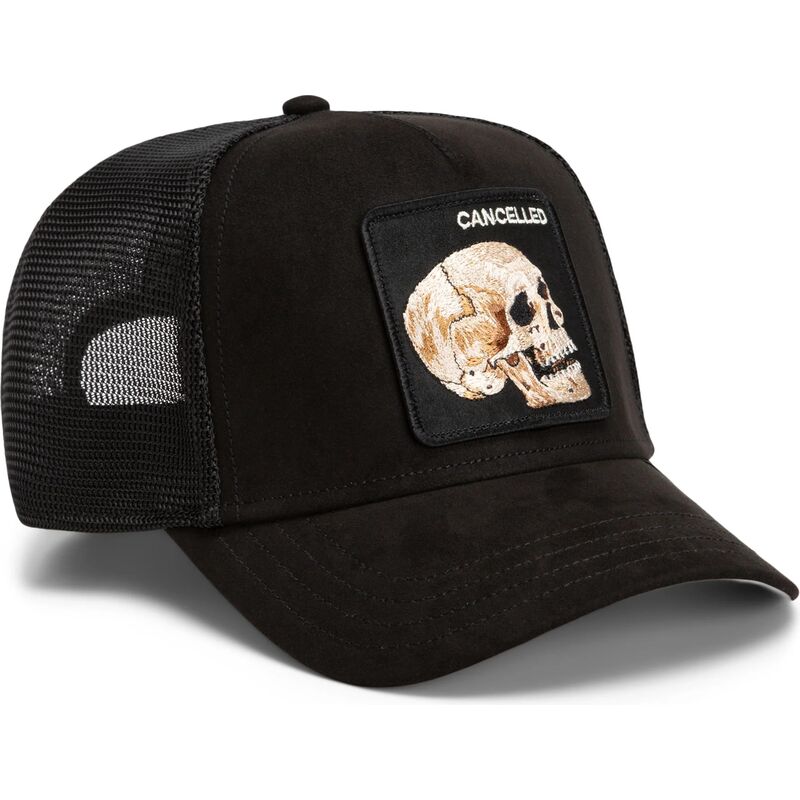 petten-gebogen-zwart-snapback-suede-cancelled-skull-microsuede-the-farm-goorin-bros petten-gebogen-zwart-snapback-suede-cancelled-skull-microsuede-the-farm-goorin-bros