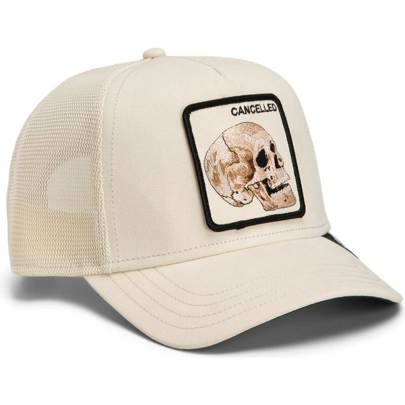 petten-gebogen-beige-snapback-suede-cancelled-skull-microsuede-the-farm-goorin-bros