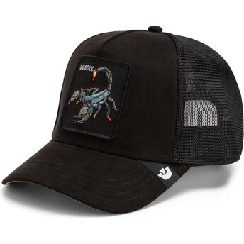 Petten gebogen zwart snapback Suede Scorpion Microsuede The Farm Goorin Bros.