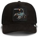 petten-gebogen-zwart-snapback-suede-scorpion-microsuede-the-farm-goorin-bros