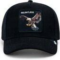 petten-gebogen-zwart-snapback-suede-relentless-eagle-microsuede-the-farm-goorin-bros