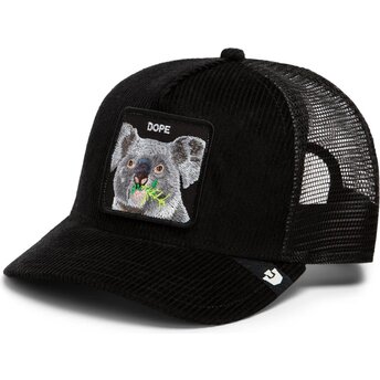 Petten gebogen zwart snapback Corduroy Dope Ridgeline The Farm Goorin Bros.
