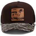 petten-gebogen-bruin-snapback-engraved-dog-camo-glitch-the-farm-goorin-bros