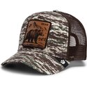 petten-gebogen-camouflage-snapback-engraved-bear-camo-glitch-the-farm-goorin-bros