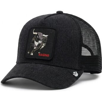 Petten gebogen zwart snapback Raging Denim After Dark The Farm Goorin Bros.