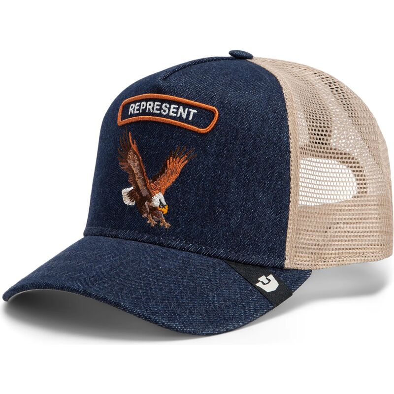 petten-gebogen-marineblauw-snapback-represent-rocker-denim-after-dark-the-farm-goorin-bros