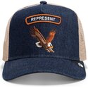 petten-gebogen-marineblauw-snapback-represent-rocker-denim-after-dark-the-farm-goorin-bros