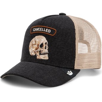Petten gebogen zwart snapback Cancelled Rocker Denim After Dark The Farm Goorin Bros.