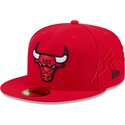petten-plat-rood-fitted-59fifty-side-script-van-chicago-bulls-nba-van-new-era