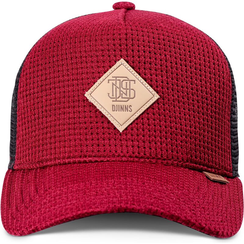 petten-gebogen-rood-snapback-hft-knitted-fab-van-djinns