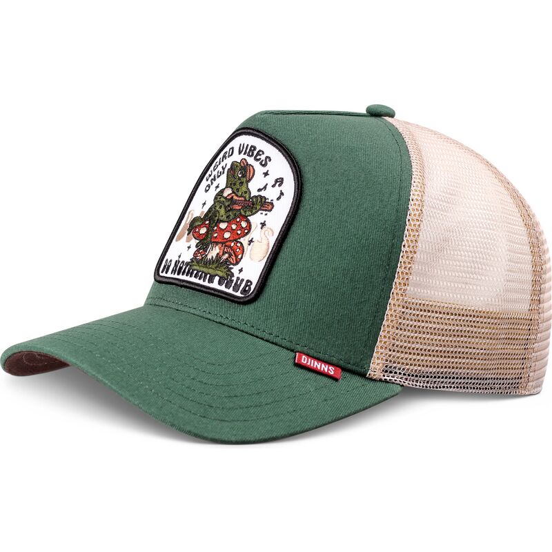 petten-gebogen-groen-snapback-hft-do-nothing-club-weird-vibes-frog-van-djinns