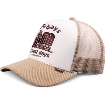 Petten gebogen khaki snapback HFT Lazy Days van Djinns