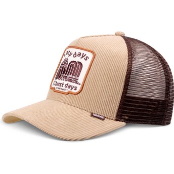 Petten gebogen khaki snapback HFT Lazy Days van Djinns