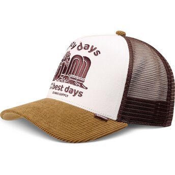 Petten gebogen bruin snapback HFT Lazy Days van Djinns