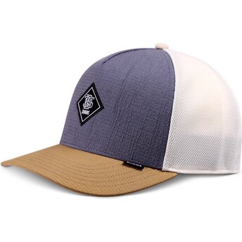 Petten gebogen meerkleurig snapback New HFT Seer Block van Djinns