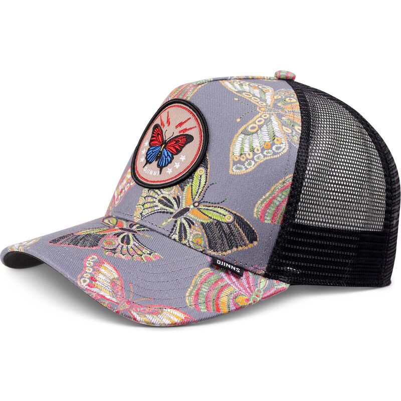 petten-gebogen-meerkleurig-snapback-hft-butterfly-linen-van-djinns