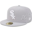 petten-plat-grijs-fitted-59fifty-side-script-van-chicago-white-sox-mlb-van-new-era