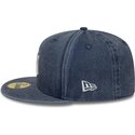 petten-plat-marineblauw-fitted-59fifty-washed-van-new-york-yankees-mlb-van-new-era