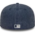 petten-plat-marineblauw-fitted-59fifty-washed-van-new-york-yankees-mlb-van-new-era