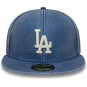petten-plat-blauw-fitted-59fifty-washed-van-los-angeles-dodgers-mlb-van-new-era