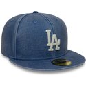 petten-plat-blauw-fitted-59fifty-washed-van-los-angeles-dodgers-mlb-van-new-era