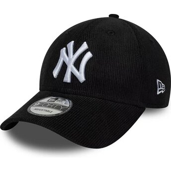 Petten gebogen zwart snapback 9FORTY Entry Cord van New York Yankees MLB van New Era