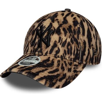 Petten gebogen luipaard verstelbaar 9FORTY Ocelot Print van New York Yankees MLB van New Era