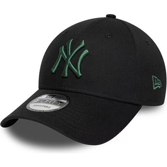 Petten gebogen zwart verstelbaar 9FORTY League Essential van New York Yankees MLB van New Era