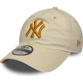 Petten gebogen beige verstelbaar dorado 9TWENTY League Essential van New York Yankees MLB van New Era