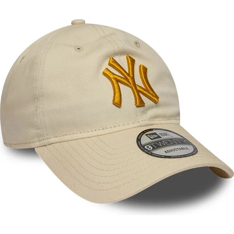 petten-gebogen-beige-verstelbaar-dorado-9twenty-league-essential-van-new-york-yankees-mlb-van-new-era