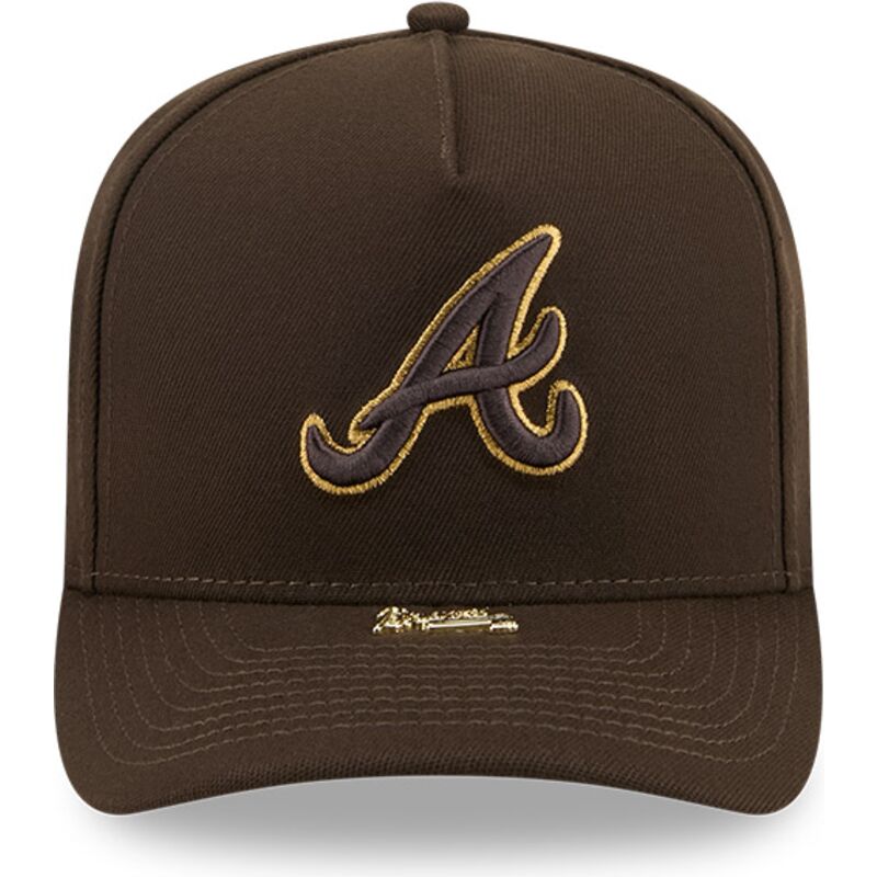 petten-gebogen-bruin-snapback-9fifty-a-frame-precurved-visor-pin-van-atlanta-braves-mlb-van-new-era