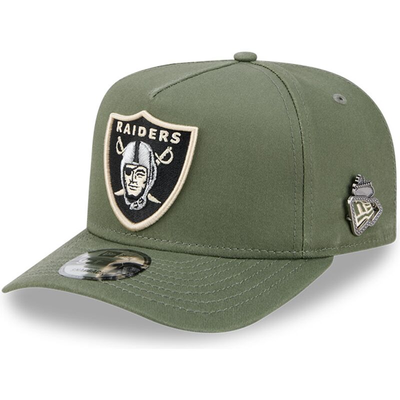 petten-gebogen-groen-snapback-9fifty-a-frame-precurved-side-pin-van-las-vegas-raiders-nfl-van-new-era