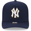 petten-gebogen-marineblauw-snapback-9fifty-a-frame-precurved-visor-pin-van-new-york-yankees-mlb-van-new-era